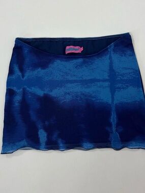 Edikted mesh Royal Blue Mini Skirt